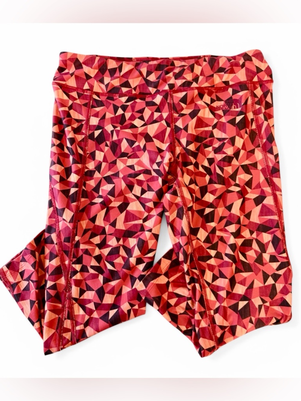The North Face Printed Cropped Leggings Size M Geometric Athletic Workout Pants